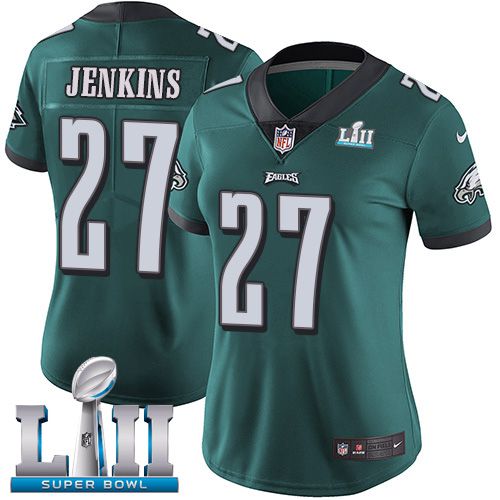 Women Philadelphia Eagles #27 Jenkins Green Limited 2018 Super Bowl NFL Jerseys